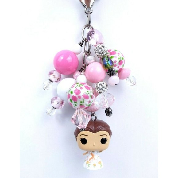Funko Accessories - Handmade Beaded Keychain Belle Funko Pop